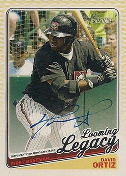 2017 Topps Heritage Minor League - Looming Legacy Autographs #LLA-DO David Ortiz Front
