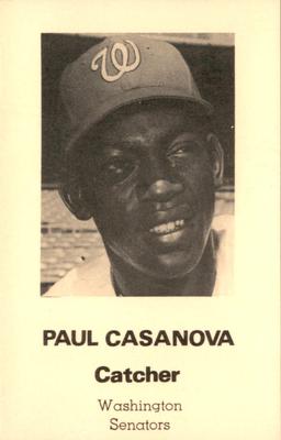 1971 D.C. Department of Motor Vehicles Washington Senators #NNO Paul Casanova Front