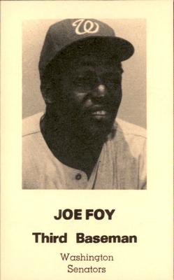 1971 D.C. Department of Motor Vehicles Washington Senators #NNO Joe Foy Front