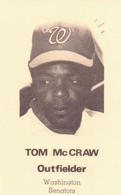 1971 D.C. Department of Motor Vehicles Washington Senators #NNO Tom McCraw Front