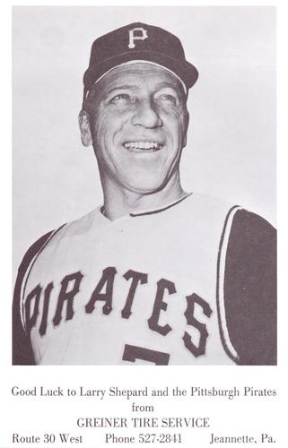 1969 Greiner Tires Pittsburgh Pirates #NNO Larry Shepard Front