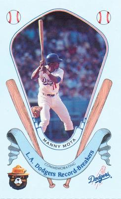 1988 Los Angeles Dodgers Record-Breakers Smokey #5 Manny Mota Front
