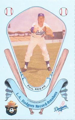 1988 Los Angeles Dodgers Record-Breakers Smokey #9 Phil Regan Front