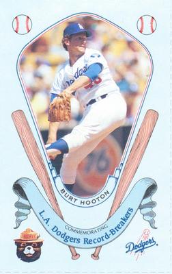 1988 Los Angeles Dodgers Record-Breakers Smokey #19 Burt Hooton Front