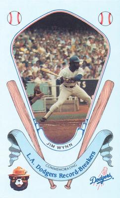 1988 Los Angeles Dodgers Record-Breakers Smokey #20 Jim Wynn Front