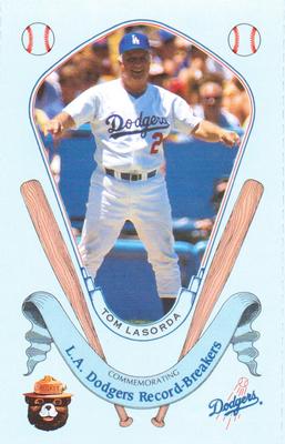 1988 Los Angeles Dodgers Record-Breakers Smokey #23 Tom Lasorda Front