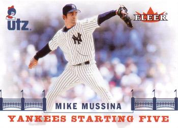 2002 Fleer Utz New York Yankees Starting Five #3 Mike Mussina Front