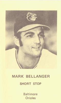 1970 D.C. Department of Motor Vehicles Baltimore Orioles #NNO Mark Belanger Front