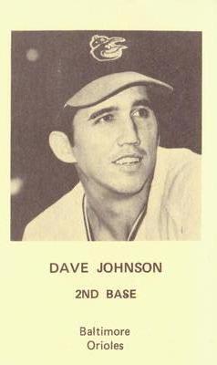 1970 D.C. Department of Motor Vehicles Baltimore Orioles #NNO Dave Johnson Front