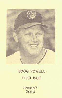1970 D.C. Department of Motor Vehicles Baltimore Orioles #NNO Boog Powell Front