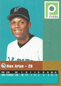 1995 Publix Florida Marlins #NNO Alex Arias Back