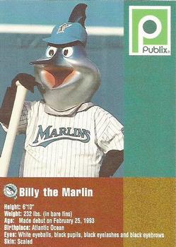 1995 Publix Florida Marlins #NNO Billy the Marlin Back