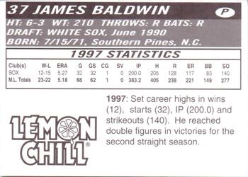 1998 Lemon Chill Chicago White Sox #NNO James Baldwin Back
