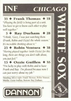 1996 Dannon Chicago White Sox #NNO Frank Thomas / Ray Durham / Robin Ventura / Ozzie Guillen Back