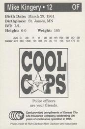 1995 Colorado Rockies Police #NNO Mike Kingery Back