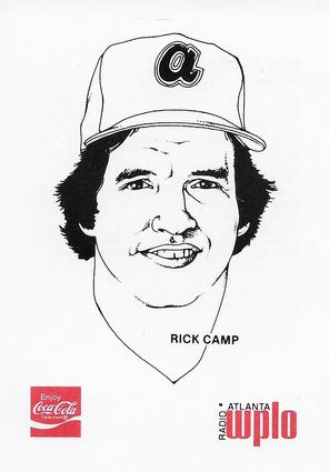 1978 Coca-Cola Atlanta Braves #NNO Rick Camp Front