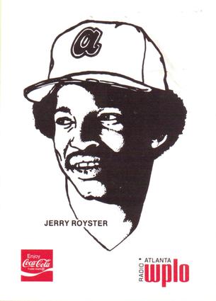 1978 Coca-Cola Atlanta Braves #NNO Jerry Royster Front