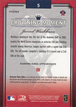 2003 Donruss Diamond Kings #5 Jarrod Washburn Back