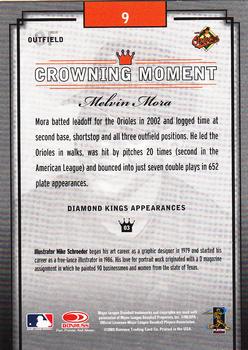 2003 Donruss Diamond Kings #9 Melvin Mora Back