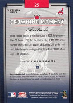 2003 Donruss Diamond Kings #25 Ellis Burks Back