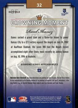 2003 Donruss Diamond Kings #32 Raul Ibanez Back