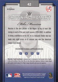 2003 Donruss Diamond Kings #42 Mike Mussina Back