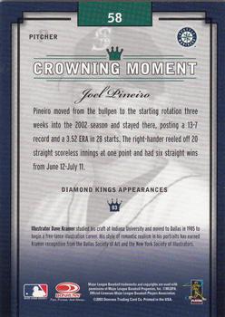 2003 Donruss Diamond Kings #58 Joel Pineiro Back