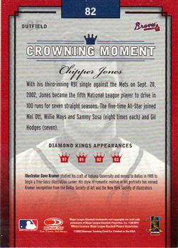 2003 Donruss Diamond Kings #82 Chipper Jones Back