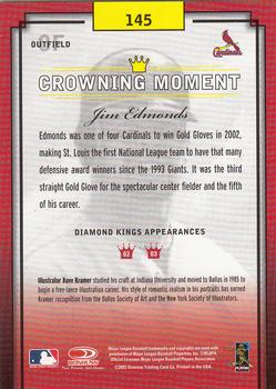2003 Donruss Diamond Kings #145 Jim Edmonds Back