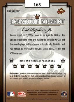 2003 Donruss Diamond Kings #168 Cal Ripken, Jr. Back