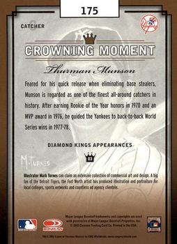2003 Donruss Diamond Kings #175 Thurman Munson Back