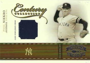 2004 Donruss Throwback Threads - Century Collection Material Prime #CC-68 Phil Niekro Front