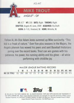 2017 Topps Archives Snapshots #AS-MT Mike Trout Back