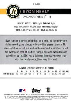 2017 Topps Archives Snapshots #AS-RH Ryon Healy Back