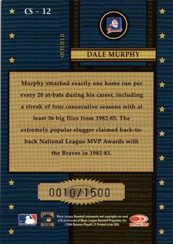 2004 Donruss Throwback Threads - Century Stars #CS-12 Dale Murphy Back
