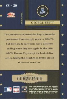 2004 Donruss Throwback Threads - Century Stars #CS-20 George Brett Back
