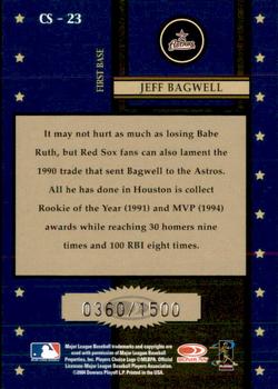 2004 Donruss Throwback Threads - Century Stars #CS-23 Jeff Bagwell Back