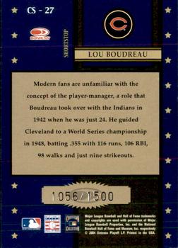 2004 Donruss Throwback Threads - Century Stars #CS-27 Lou Boudreau Back