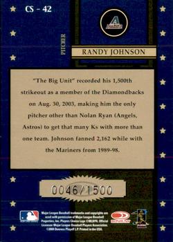 2004 Donruss Throwback Threads - Century Stars #CS-42 Randy Johnson Back