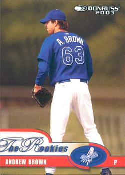 2003 Donruss/Leaf/Playoff (DLP) Rookies & Traded - 2003 Donruss Rookies & Traded #8 Andrew Brown Front