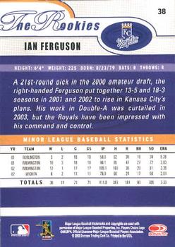 2003 Donruss/Leaf/Playoff (DLP) Rookies & Traded - 2003 Donruss Rookies & Traded #38 Ian Ferguson Back