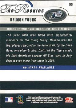 2003 Donruss/Leaf/Playoff (DLP) Rookies & Traded - 2003 Donruss Rookies & Traded #55 Delmon Young Back