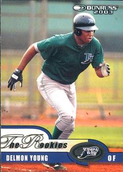2003 Donruss/Leaf/Playoff (DLP) Rookies & Traded - 2003 Donruss Rookies & Traded #55 Delmon Young Front