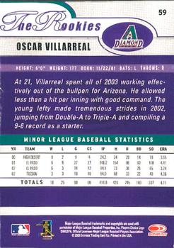 2003 Donruss/Leaf/Playoff (DLP) Rookies & Traded - 2003 Donruss Rookies & Traded #59 Oscar Villarreal Back