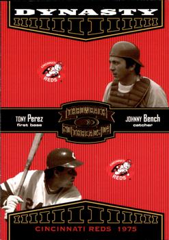 2004 Donruss Throwback Threads - Dynasty #D-7 Johnny Bench / Tony Perez / Joe Morgan / George Foster Front