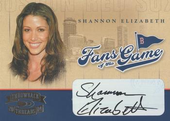 2004 Donruss Throwback Threads - Fans of the Game Autographs #FG-2 Shannon Elizabeth Front