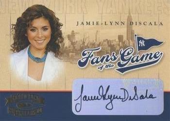 2004 Donruss Throwback Threads - Fans of the Game Autographs #FG-4 Jamie-Lynn DiScala Front