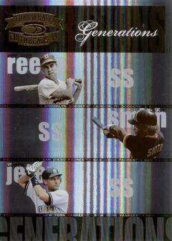 2004 Donruss Throwback Threads - Generations Spectrum #G-26 Pee Wee Reese / Ozzie Smith / Derek Jeter Front