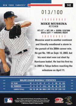 2004 Donruss Throwback Threads - Gold Proof #142 Mike Mussina Back