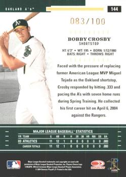 2004 Donruss Throwback Threads - Gold Proof #144 Bobby Crosby Back